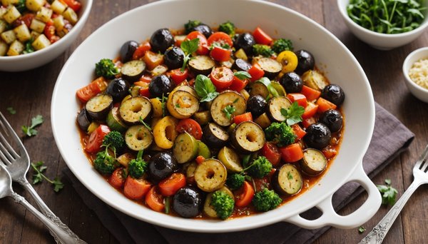 Ratatouille express : éveillez vos sens avec des légumes croustillants et une sauce savoureuse !